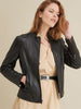 Image of Julia Leather Scuba Jacket