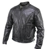 Image of Black Dangerous Biker Leather Motorcycle Jacket Mens